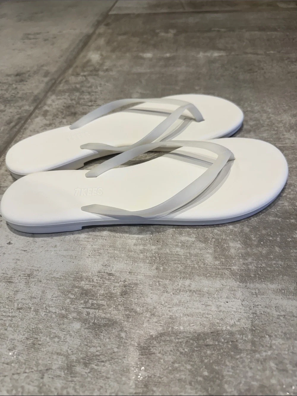 TKEES White Flip Flop Sandals